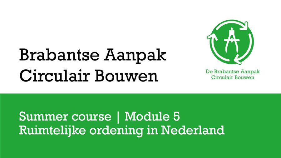 Bericht Summer course module 5: ruimtelijke ordening in Nederland bekijken